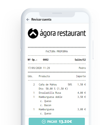 Así es Scan & Pay con Ágora Smart Menu